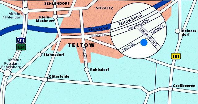 Lageplan des Forschungsstandortes Teltow-Seehof (Quelle GKSS)